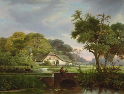 River Landscape by F. and Meyer Courtens