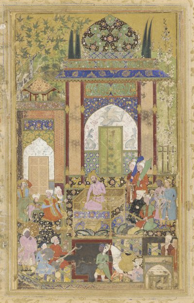 Babur Receives a Courtier by Farrukh Beg