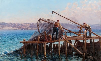 The Fishermen by Fausto Zonaro