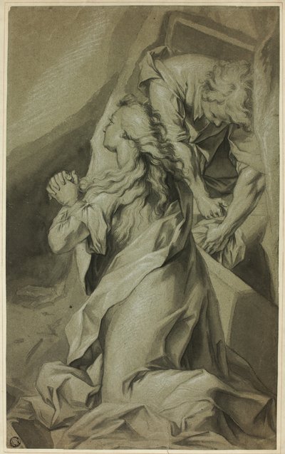 Kneeling Magdalene and Tomb Attendant by Federico Barocci