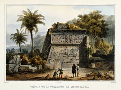 Ruins of the Pyramid of Xochicalco by Federico Mialhe