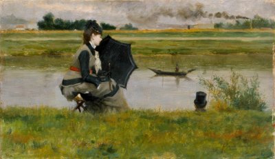On the Seine by Federico Zandomeneghi