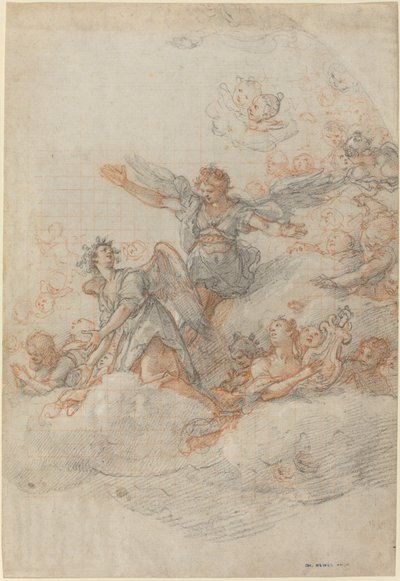 Angels and Putti in the Clouds by Federico Zuccaro
