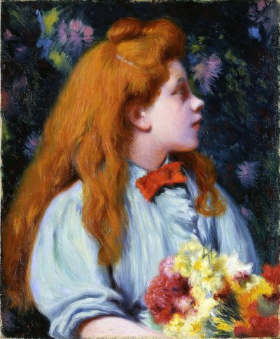 Girl with Flowers by Federigo Zandomeneghi