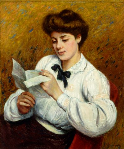 The Letter by Federigo Zandomeneghi