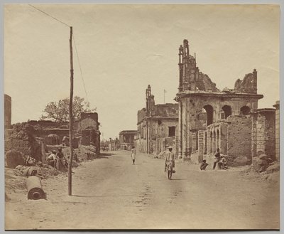 The Cawnpore Road in Lucknow by Felice A. Beato