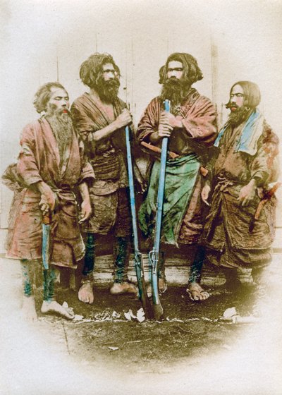 Group of Ainu People, Japan, 1882 by Felice Beato