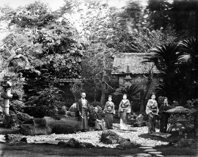 Japanese Garden at Hara by Felice Beato