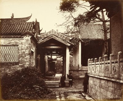 Nume Hui Kung Temple, Canton, China by Felice Beato