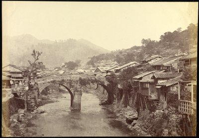 Stone Bridge at Nagasaki by Felice Beato