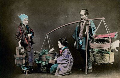 Vegetable Pedlar, Japan by Felice Beato