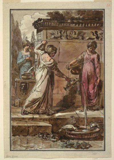 Five Women at a Fountain by Felice Giani