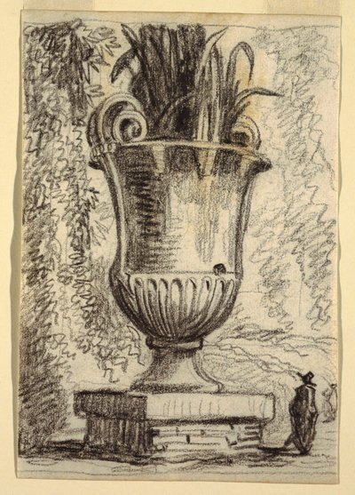 Monumental Vase in a Park by Felice Giani