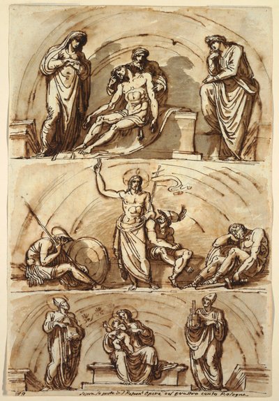 Studies after Lunettes by Felice Giani