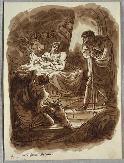 The Nativity, Study after Carlo Cignani by Felice Giani