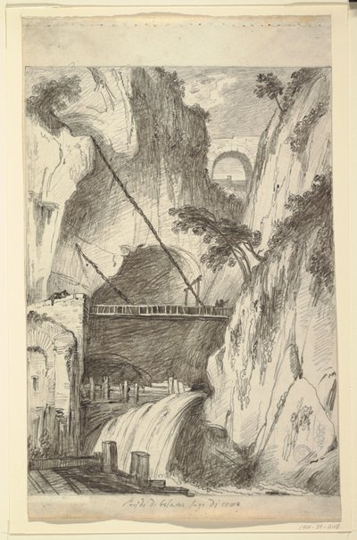 The Ravine of Bellano, near Lake Como by Felice Giani