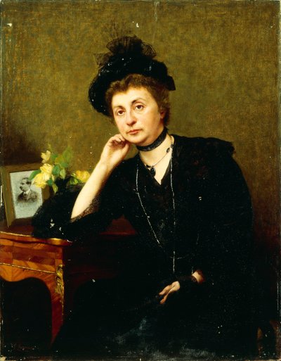 Portrait of Mrs. Pia Cottini by Felice Zennaro