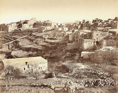 Panoramic view of Bethlehem, Israel by Félix Bonfils