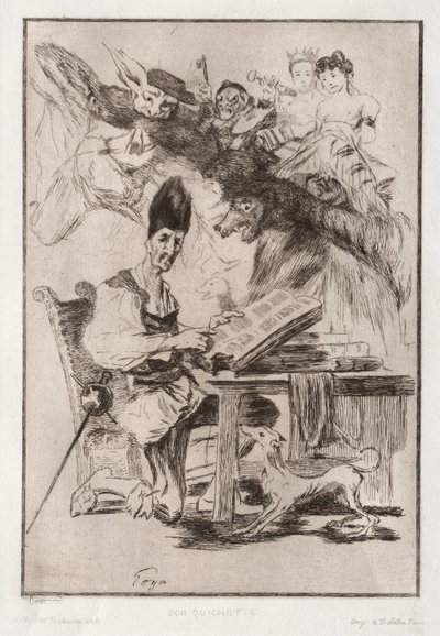 Don Quixote, after Goya by Felix Bracquemond