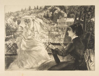 The Terrace of Villa Brancas by Felix Bracquemond