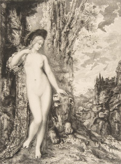 The Amorous Lion, 1886 by Felix Bracquemond