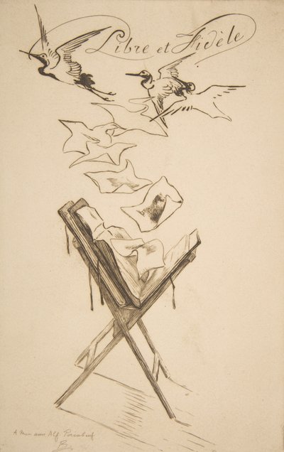 Libre et Fidèle by Felix Bracquemond