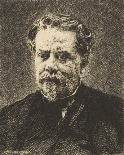 Portrait of Benjamin Fillon, 1876 by Felix Bracquemond