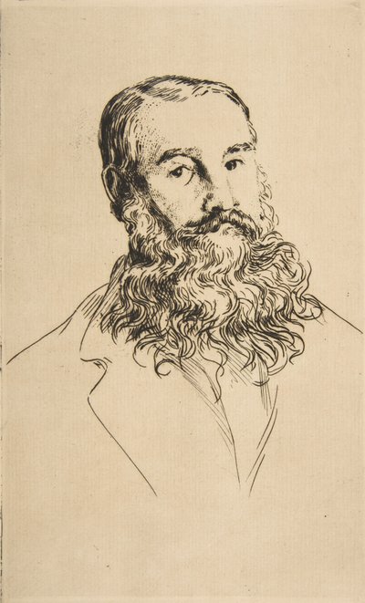 Portrait of Charles Leland by Felix Bracquemond