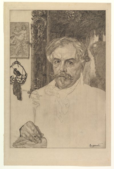 Portrait of Edmond de Goncourt by Felix Bracquemond
