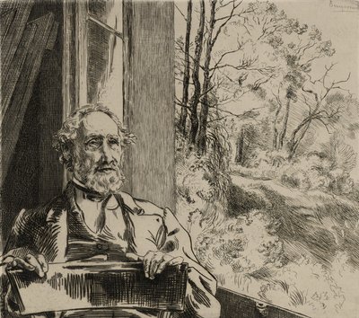 Portrait of Jacob Meyer-Heine by Felix Bracquemond