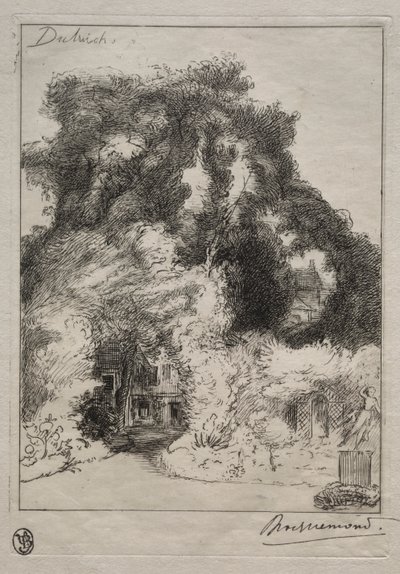 The Garden of the Inn at Dulwich by Felix Bracquemond