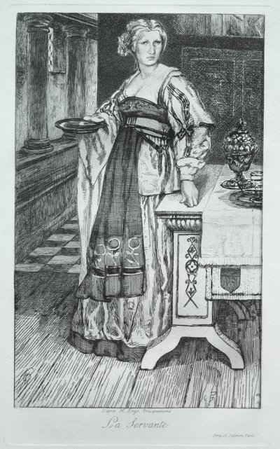 The Maidservant by Felix Bracquemond