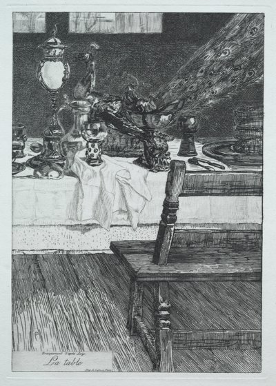 The Table (after H. Leys) by Felix Bracquemond