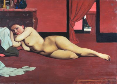 Nude in the Red Salon by Felix Edouard Vallotton