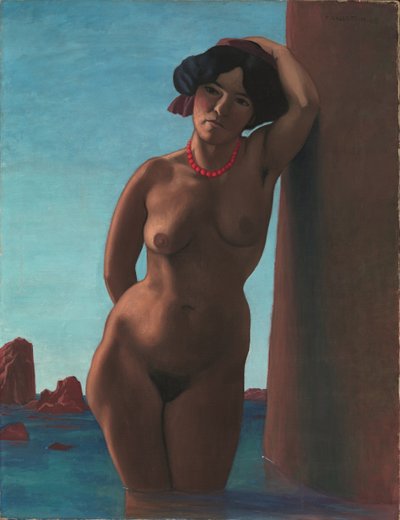 Bather at the Red Rock by Felix Edouard Vallotton