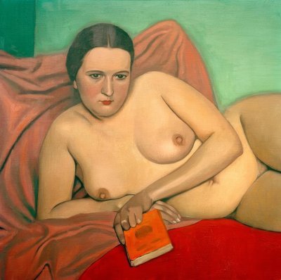 Nude Woman Holding a Book by Felix Edouard Vallotton