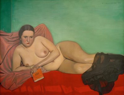 Nude Woman Holding a Book by Felix Edouard Vallotton