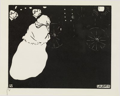 The Exit by Felix Edouard Vallotton