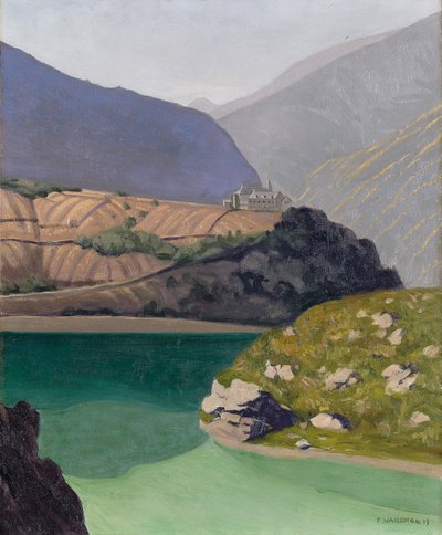Lake Geronde, Sierre, 1919 by Felix Edouard Vallotton