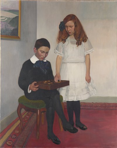 Les Enfants Hahnloser by Felix Edouard Vallotton