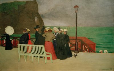 The Planks at Etretat by Felix Edouard Vallotton