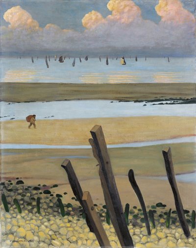 Low Tide at Villerville by Felix Edouard Vallotton