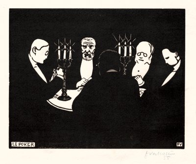 Poker, 1896 by Felix Edouard Vallotton