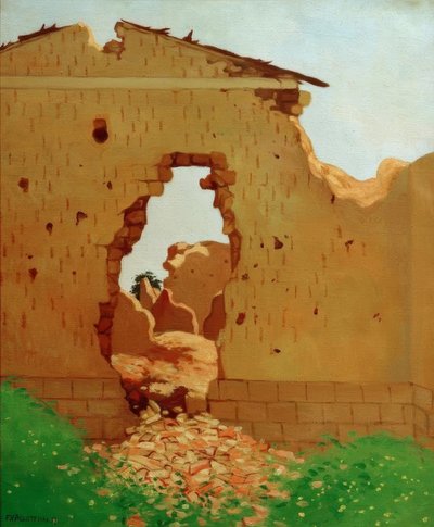 Ruins at Souain by Felix Edouard Vallotton