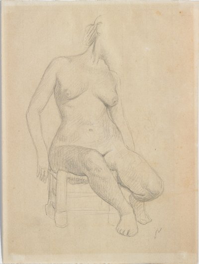 Seated Nude by Felix Edouard Vallotton
