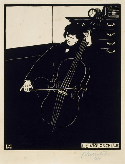 The Cello by Felix Edouard Vallotton