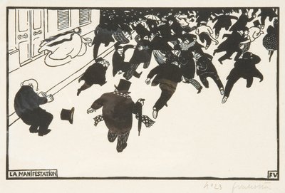 The Demonstration by Felix Edouard Vallotton