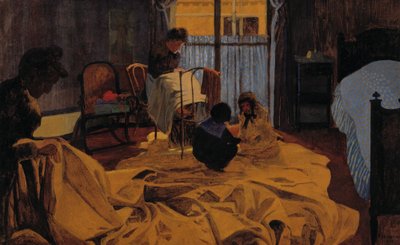 The Laundress, Blue Room by Felix Edouard Vallotton