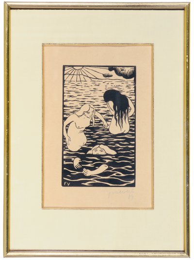 Three Bathers by Felix Edouard Vallotton