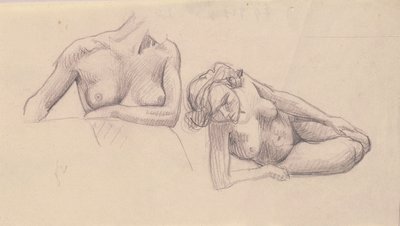 Two Studies of Female Nudes by Felix Edouard Vallotton